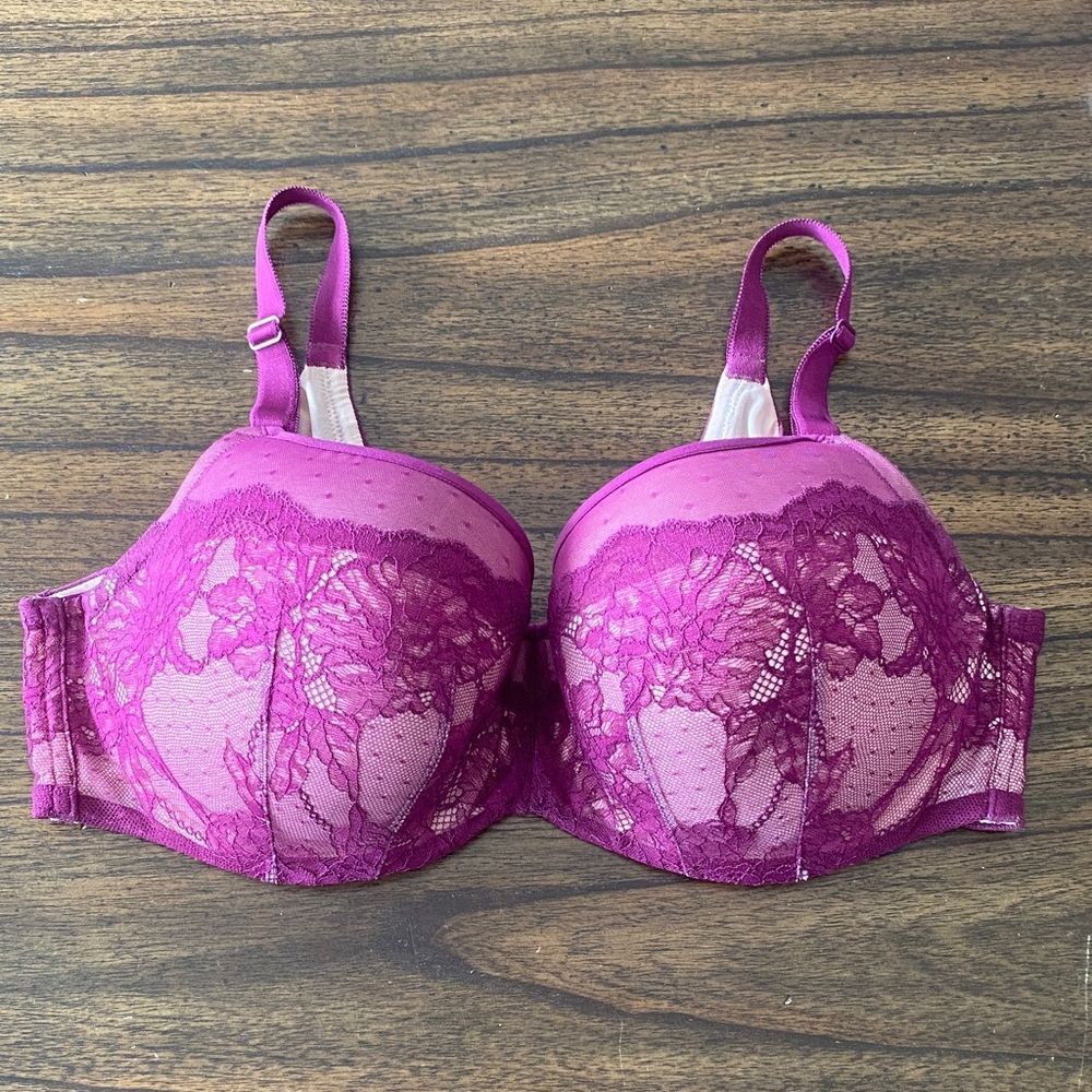 Torrid Full Coverage Balconette Lightly Lined Dot Lace 360 Back Smoothing 40DDD